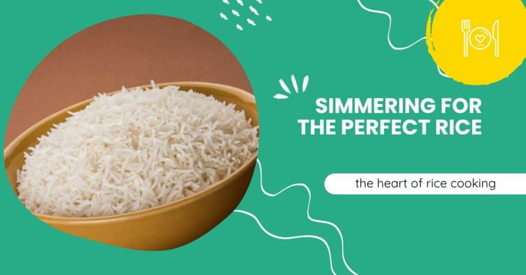 how to cook rice: simmering process